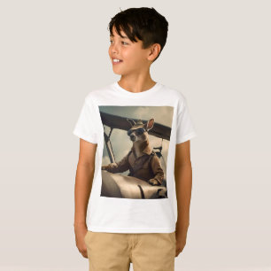 Skies: De Kangoeroe Pilot In Het Oude Vliegtuig T-shirt