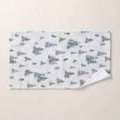 Skieurs alpins et yétis cachés - Ski alpin (Serviette à main)