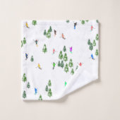Skieurs alpins Freeride Illustration Ski (Gant de toilette)
