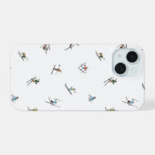 Skieurs d'hiver en action Motif (Verso Horizontal)