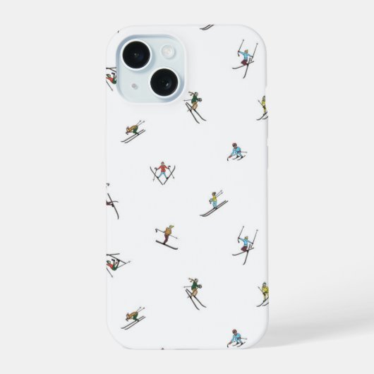 Skieurs d'hiver en action Motif (Verso)