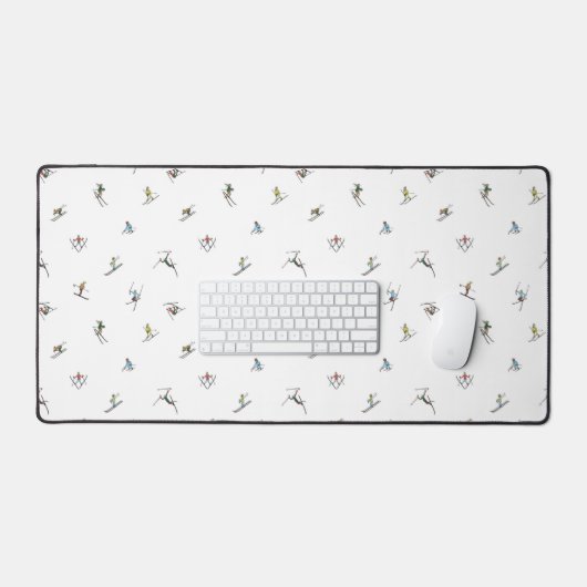 Skieurs d'hiver en action Motif (Clavier et souris)