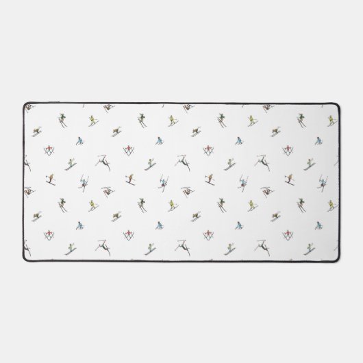 Skieurs d'hiver en action Motif (Recto)