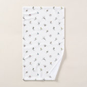 Skieurs d'hiver en action Motif (Serviette à main)