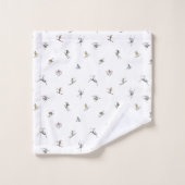 Skieurs d'hiver en action Motif (Gant de toilette)