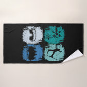 Skieurs Ski Sports d'hiver (Serviette de bain)