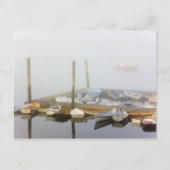 Skiffs and ochtend mist in Southwest Harbour, Briefkaart (Voorkant)