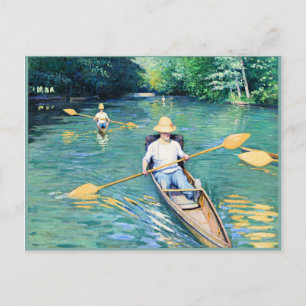 Skiffs, kunstwerk van Gustave Caillebotte Briefkaart