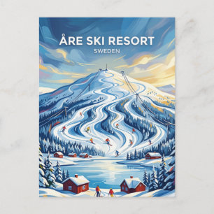 Skigebied Åre Zweden Briefkaart