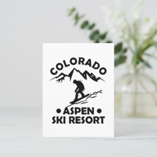 Skigebied Aspen Colorado Briefkaart