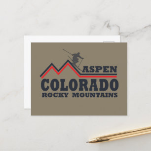 Skigebied Aspen Colorado Feestdagenkaart