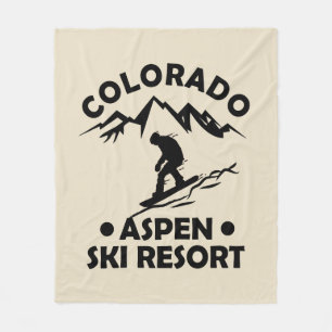 Skigebied Aspen Colorado Fleece Deken