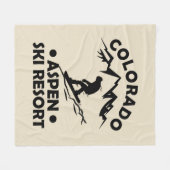 Skigebied Aspen Colorado Fleece Deken (Voorkant (Horizontaal))