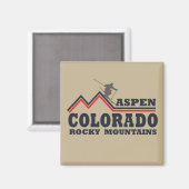 Skigebied Aspen Colorado Magneet (Voorkant / Achterkant)