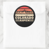 skigebied Aspen Colorado Ronde Sticker (Tas)