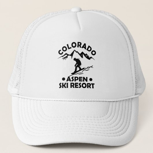 Skigebied Aspen Colorado Trucker Pet (Voorkant)
