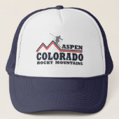 Skigebied Aspen Colorado Trucker Pet (Voorkant)