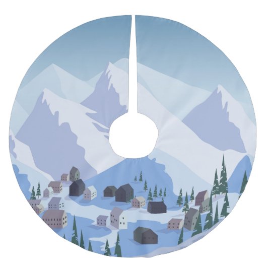 Skigebied:  berglandschap kerstboom rok (Voorkant)