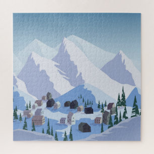 Skigebied: berglandschap legpuzzel