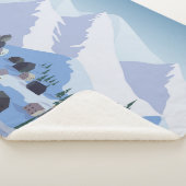 Skigebied:  berglandschap sherpa deken (3/4)