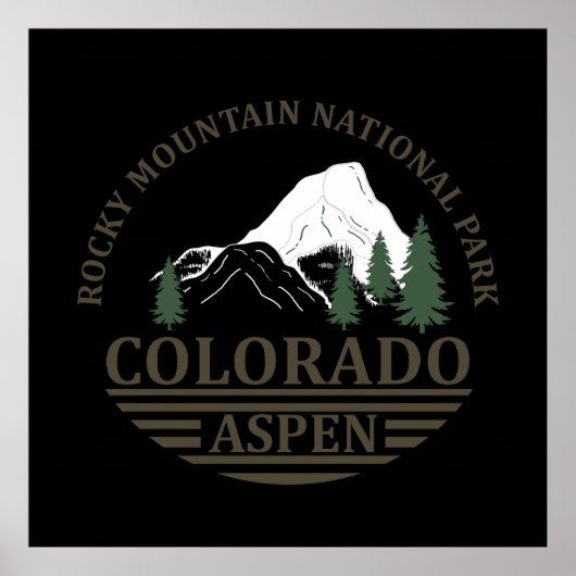 Skigebied Colorado Aspen Poster (Voorkant)