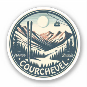 Skigebied Courchevel in de Franse Alpen cadeaus St Sticker