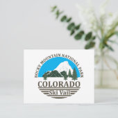 Skigebied Vail Colorado Feestdagenkaart (Staand voorkant)