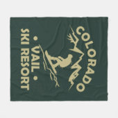 Skigebied Vail Colorado Fleece Deken (Voorkant (Horizontaal))