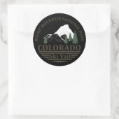 Skigebied Vail Colorado Ronde Sticker (Tas)