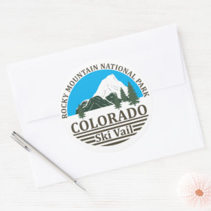 Skigebied Vail Colorado Ronde Sticker