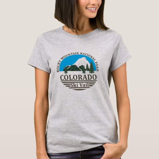 Skigebied Vail Colorado T-shirt (Voorkant)