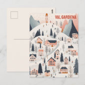 skigebied Val Gardena Briefkaart (Voorkant / Achterkant)