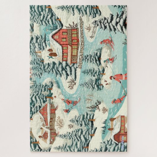 skihut sneeuwberg 1014 stks Puzzel Legpuzzel (Verticaal)