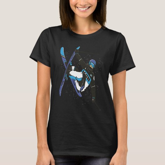 Skii Snowboard Snow Fun Skiing T-shirt (Voorkant)