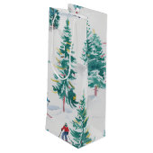 skiiers 3 wijn cadeautas (Achterkant Gekanteld)