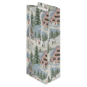 skiiers 4 wijn cadeautas (Voorkant Gekanteld)