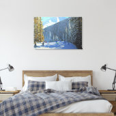 Skiing Beauregard La Clusaz 2012 Canvas Afdruk (Insitu (Slaapkamer))
