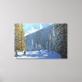 Skiing Beauregard La Clusaz 2012 Canvas Afdruk (Voorkant)