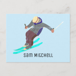 Skiing Briefkaart