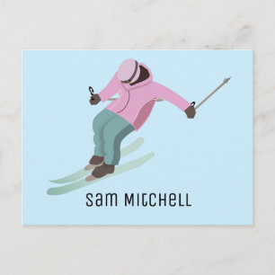 Skiing Briefkaart