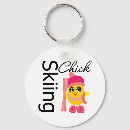 Skiing Chick Sleutelhanger (Voorkant)