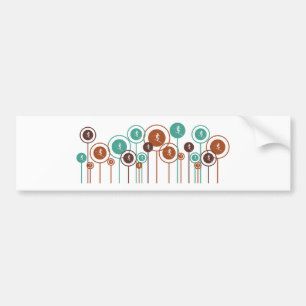 Skiing Daisies Bumpersticker
