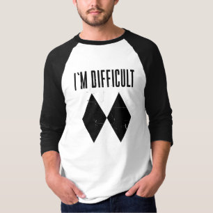 Skiing Double Black Diamond Novelty T-shirt