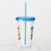 Skiing Emojis Acryl Drinkbeker (Rechts)