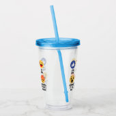 Skiing Emojis Acryl Drinkbeker (Links)
