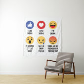 Skiing Emojis Wandkleed (In situ)