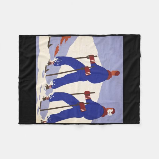 Skiing fleece deken (Voorkant (Horizontaal))