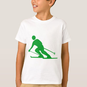 Skiing - Groen gras T-shirt