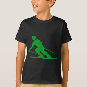 Skiing - Groen gras T-shirt