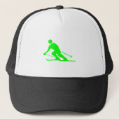 Skiing - groen trucker pet (Voorkant)